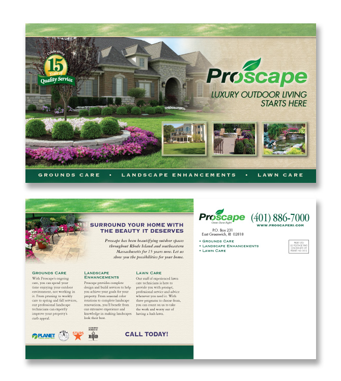 lawn care postcards