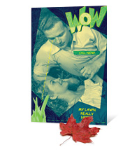 "WOW" Lawn Care Jumbo Postcard