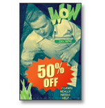 "WOW" Lawn Care Jumbo Postcard