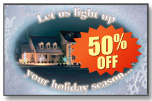 #829 - Holiday Lighting Jumbo Postcard