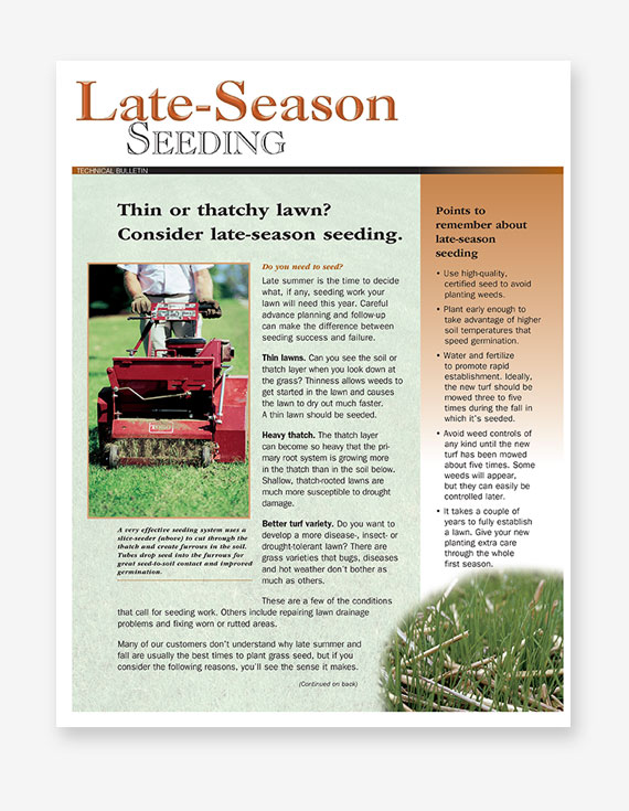 #254 - Late-Season Seeding Bulletin
