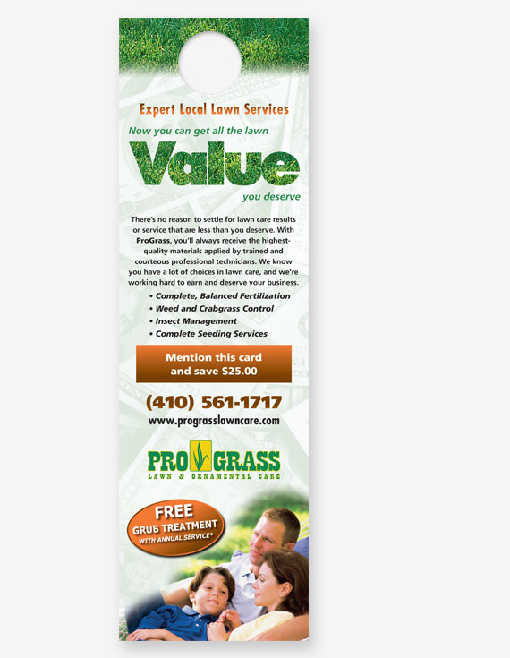 #710 - Lawn "Value" Door Hanger